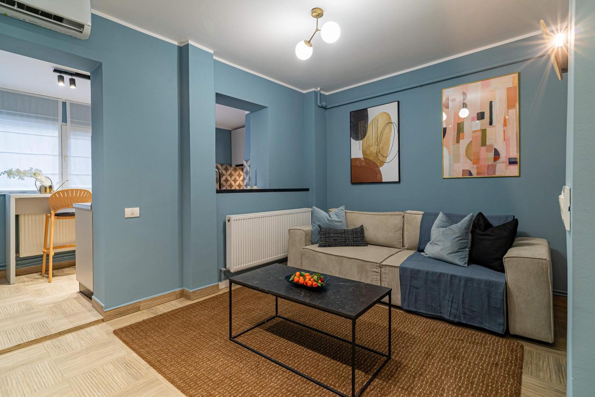 Celestial Azure - Tranquil 1Br In Piata Universitatii Bucarest Extérieur photo